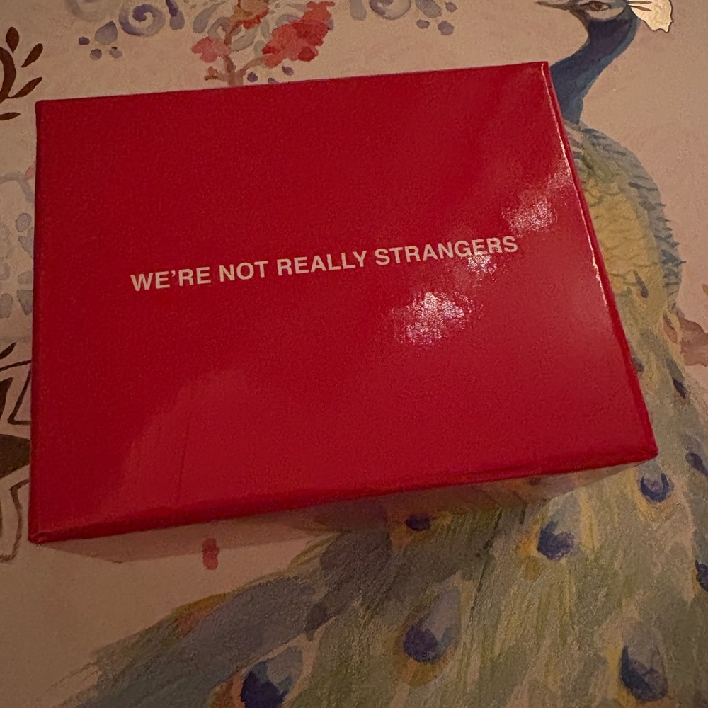 Red 'We're Not Really Strangers' Game